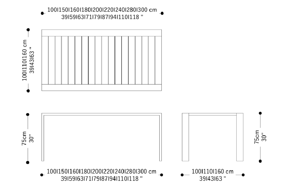 Image of the main dimensions of the product